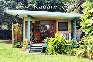 View of the beach view and lagoon villa accommodation amongst lush vegetation