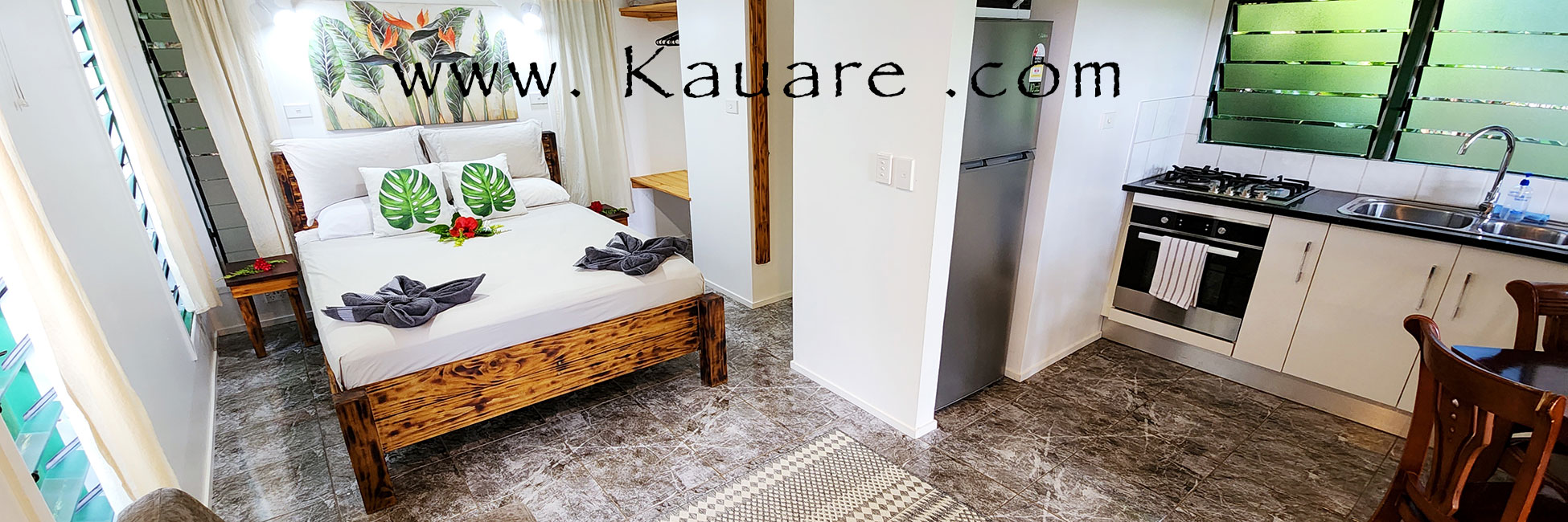 The accommodation interior of Kauare homestay in Rarotonga, Cook Islands
