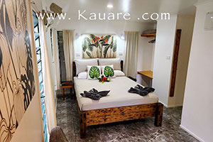 inside the accommodation at Aitutaki Beach Villas